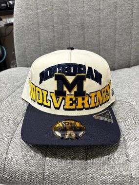 New Era Cream, Navy & Yellow Michigan Wolverines Snapback